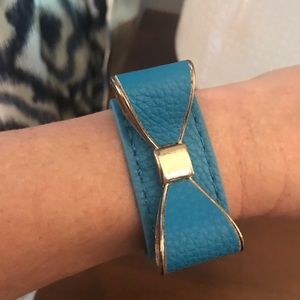 Leatherette bow bracelet